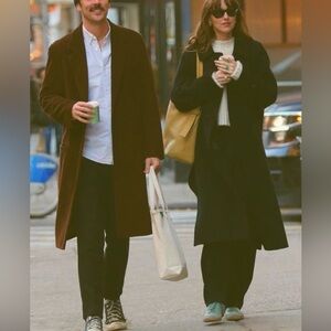 Brown coat size large Mango